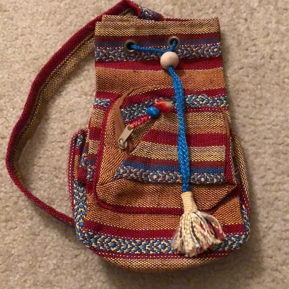 Single strap woven bag from Thailand